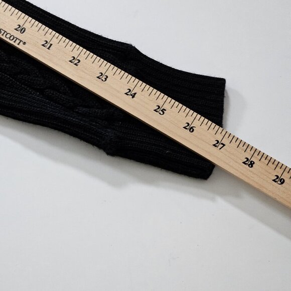 Lauren Ralph Lauren Cardigan Womens 1X Black Open Cable Knit Dolman 3/4 Sleeve - Picture 6 of 15